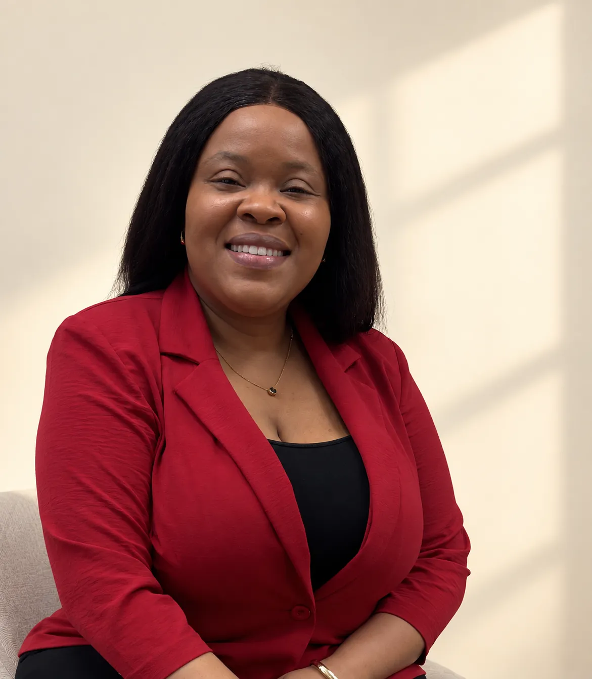 Portrait of Natacha Alcindor, smiling